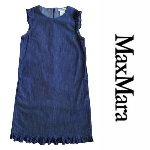MaxMara Dresses & Skirts - MaxMara Cotton Denim Dress, Midnight Blue - Sz 6